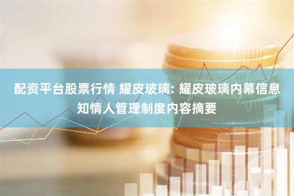配资平台股票行情 耀皮玻璃: 耀皮玻璃内幕信息知情人管理制度内容摘要